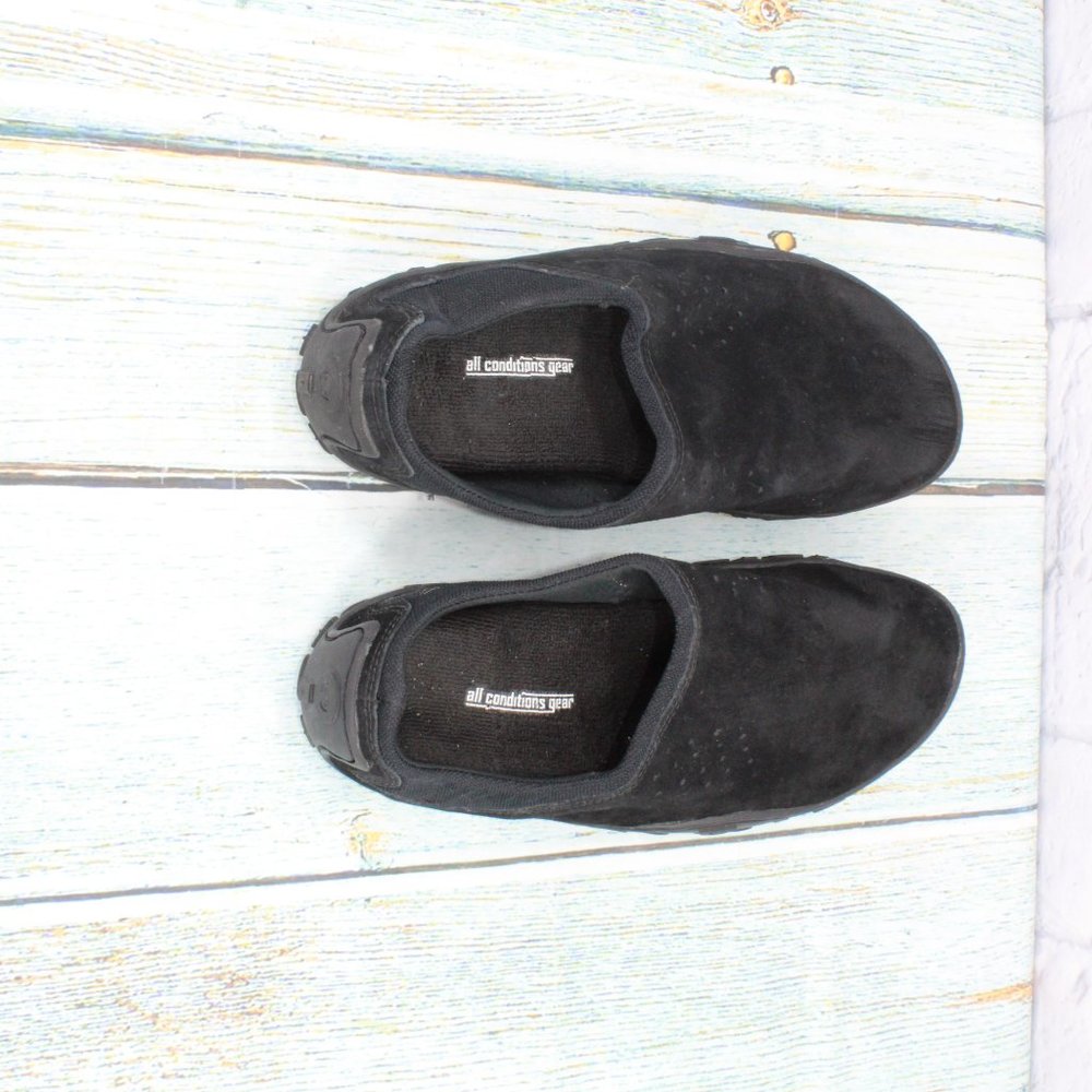 *Unbranded Black Suede Slip On Loafers Clogs Casual Shoes Size 10 - Picture 7 of 9